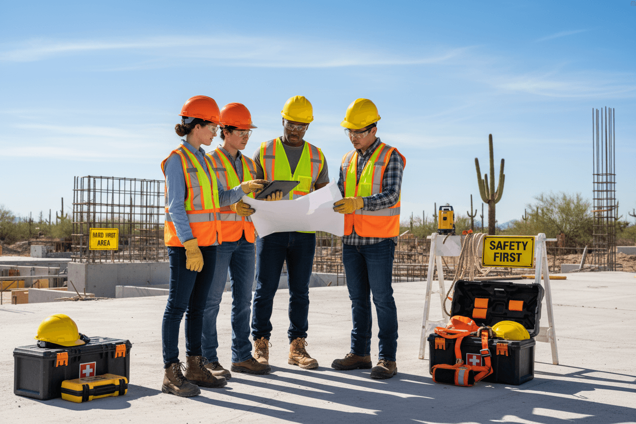 Brown Construction team demonstrating safety compliance and professional standards